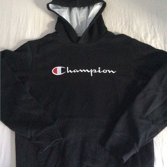 Black Champion Hoodie w/ Grey Hood